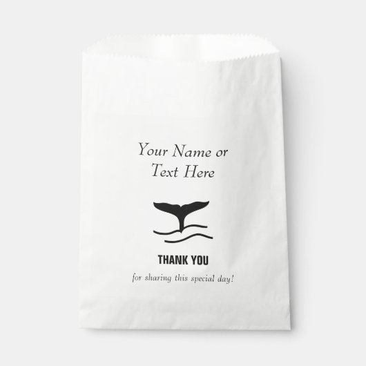 Whale Tail Bedankt Bedankzakje (Voorkant)
