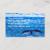 Whale Tail Blue Ocean Inspirerend optimisme Visitekaartje (Voorkant)