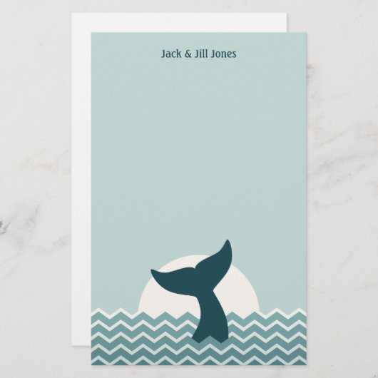 Whale Tail Briefpapier (Voorkant / Achterkant)