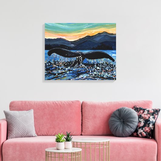 Whale Tail Canvas Afdruk (Insitu (Woonkamer))