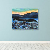 Whale Tail Canvas Afdruk (Insitu (Houten vloer))