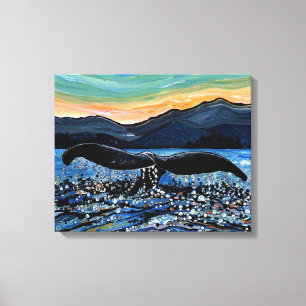 Whale Tail Canvas Afdruk