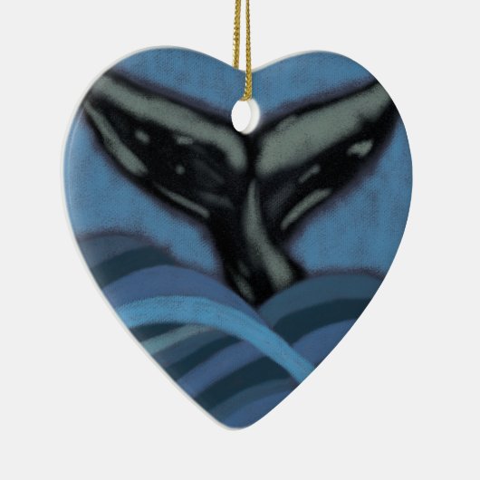 Whale Tail Chalk Drawing Ornament (Rechts)