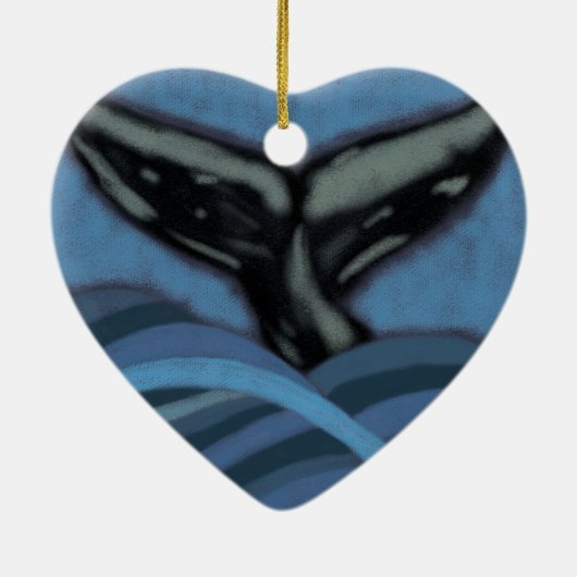 Whale Tail Chalk Drawing Ornament (Achterkant)