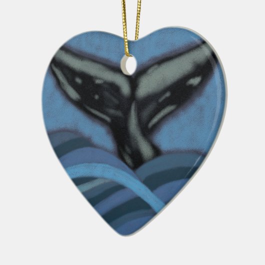 Whale Tail Chalk Drawing Ornament (Links)