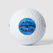 Whale Tail Deep Blue Ocean Earth Dag Golfballen (Voorkant)