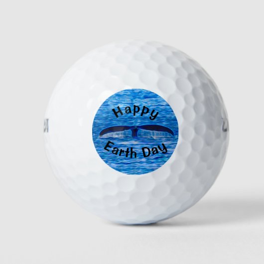 Whale Tail Deep Blue Ocean Earth Dag Golfballen (Voorkant)