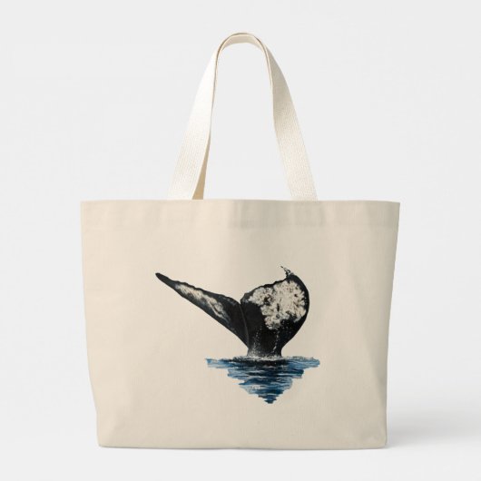 Whale Tail Grote Tote Bag (Achterkant)