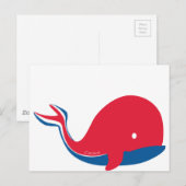 whale tail kids cruise design briefkaart (Voorkant / Achterkant)