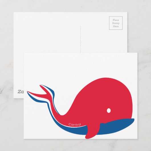 whale tail kids cruise design briefkaart (Voorkant / Achterkant)