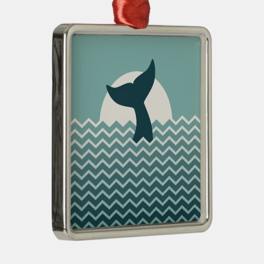 Whale Tail Metalen Ornament (Rechts)