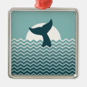 Whale Tail Metalen Ornament (Voorkant)