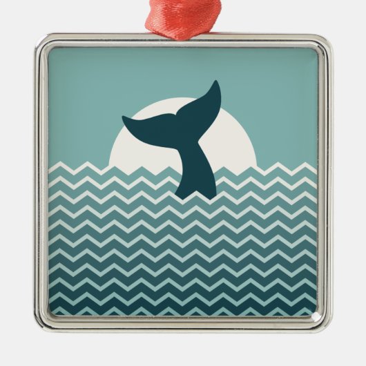 Whale Tail Metalen Ornament (Voorkant)