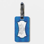 Whale Tail Ocean Waves Sunburst gepersonaliseerd Bagagelabel (Achterkant verticaal)