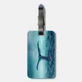 Whale Tail over Ocean Custom Bagagelabel (Achterkant verticaal)