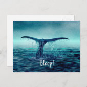 Whale Tail over Ocean Custom Briefkaart (Voorkant / Achterkant)