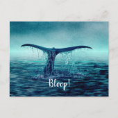 Whale Tail over Ocean Custom Briefkaart (Voorkant)