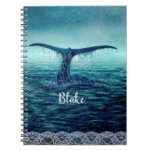 Whale Tail over Ocean Custom Notitieboek (Voorkant)