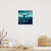 Whale Tail over Ocean Custom Poster (Keuken)