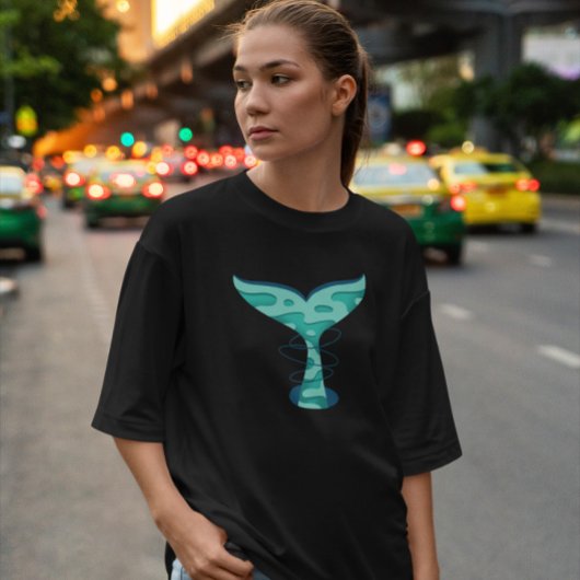 Whale Tail Papercut T-shirt