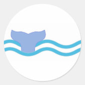 Whale Tail Ronde Sticker (Voorkant)