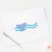Whale Tail Ronde Sticker (Envelop)