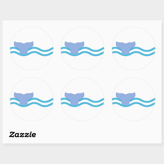 Whale Tail Ronde Sticker (Vel)