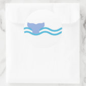 Whale Tail Ronde Sticker (Tas)