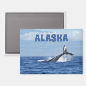 Whale Tail Schilderachtig Oceanic Alaska Magnet Gi (Voorkant / Achterkant)
