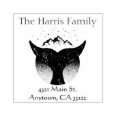 Whale Tail Silhouette gepersonaliseerd Rubberstempel (Afrduk)