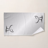 Whale Tail Silver Bad Handdoek (Handdoek)
