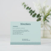 Whale Tail Wedding Directions Briefkaart (Staand voorkant)