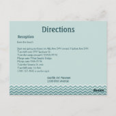 Whale Tail Wedding Directions Briefkaart (Achterkant)
