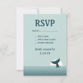 Whale Tail Wedding RSVP Kaartje (Achterkant)