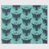 Whale Tale Badge Patroon Cadeaupapier (Vlak)