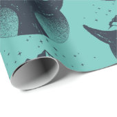 Whale Tale Badge Patroon Cadeaupapier (Rol Hoek)