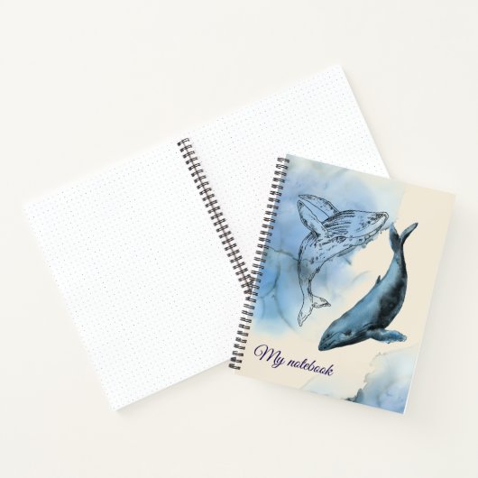 Whale Tales Notebook – Ocean Journal Notitieboek (Binnen)