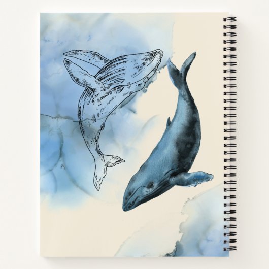 Whale Tales Notebook – Ocean Journal Notitieboek (Achterkant)