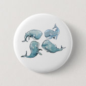 Whale Talk Ronde Button 5,7 Cm (Voorkant)