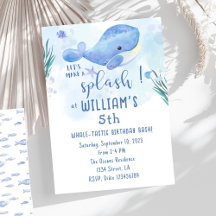 Whale Tastic Blue Verjaardag