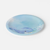 Whale Tastic Blue Verjaardag Papieren Bordje (Gekanteld)