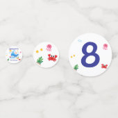 Whale Theme Summer Kids Birthday Party Confetti (Achterkanten)