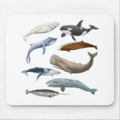 Whale Thmed Mousepad Muismat (Voorkant)