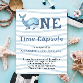 Whale Time Capsule 1e verjaardag Poster
