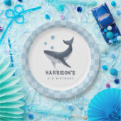 Whale Under The Sea Ocean Thank You Favor Papieren Bordje (Feest)