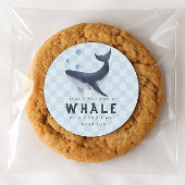 Whale Under The Sea Ocean Thank You Favor Ronde Sticker