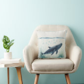 Whale Underwater White Hoodie Kussen (Stoel)
