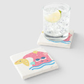 Whale-verhaal Stenen Onderzetter (Zijkant)