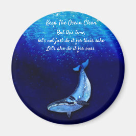 Whale Vertical Motion Scene To Down In Ocean Depth Magneet