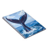 Whale Watching | Blue Ocean Watercolor Notitieboek (Rechterzijde)